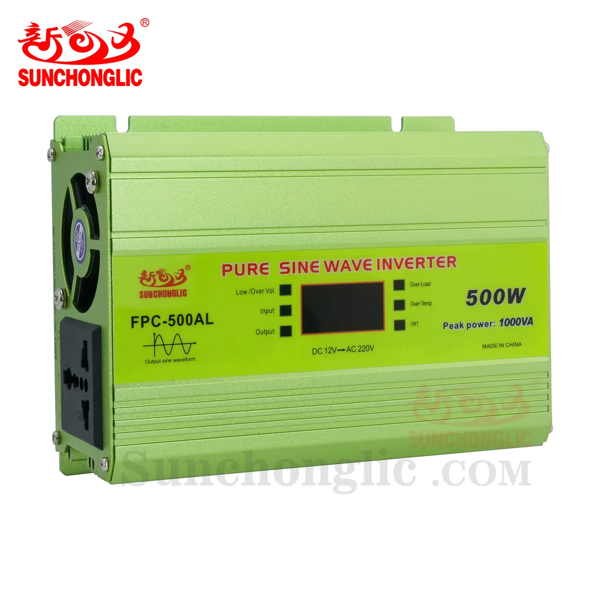 Синусоидальный инвертор Sunchonglic 12v 220v 500w