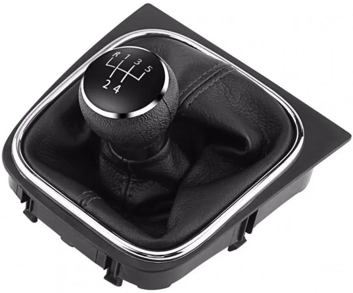 Ручка кпп с чехлом кулисы VW Golf 5, 6, Jetta чёрная