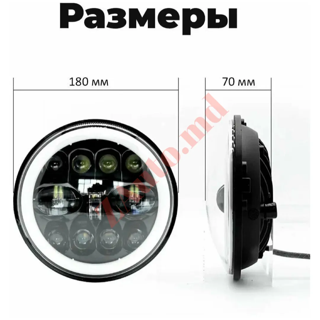 Фары светодиодные, дневные ходовые огни, поворотник ВАЗ 2121-2131 /Нива/, 2101, 2102 (2 штуки) thumbnail 3