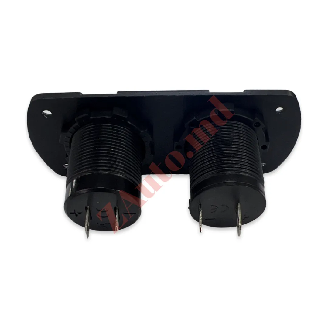 Panou încastrat cu brichetă și adaptor USB 1.0A și 2.1A thumbnail 2