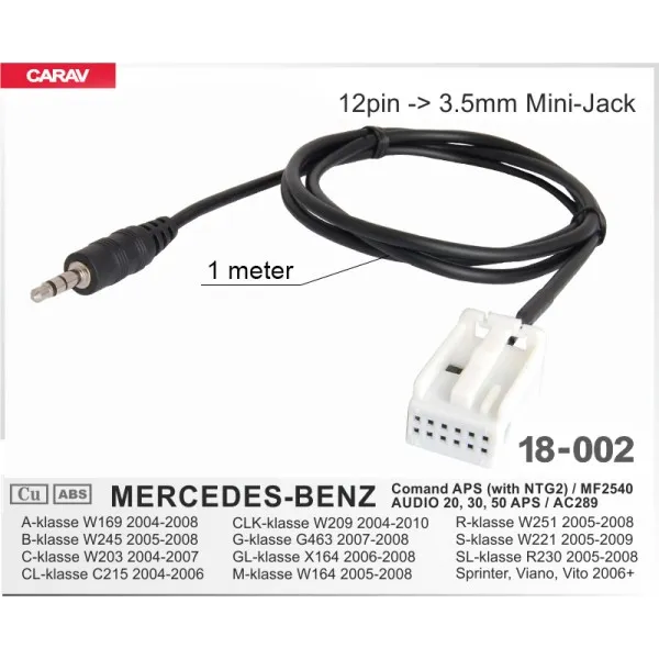 Cablu AUX adaptor Mercedes Carav 18-002 thumbnail 2