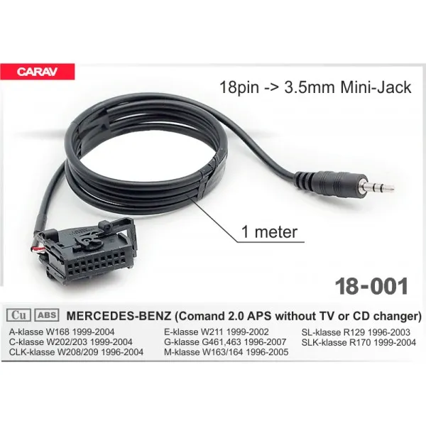 Cablu AUX adaptor Mercedes Carav 18-001 thumbnail 2