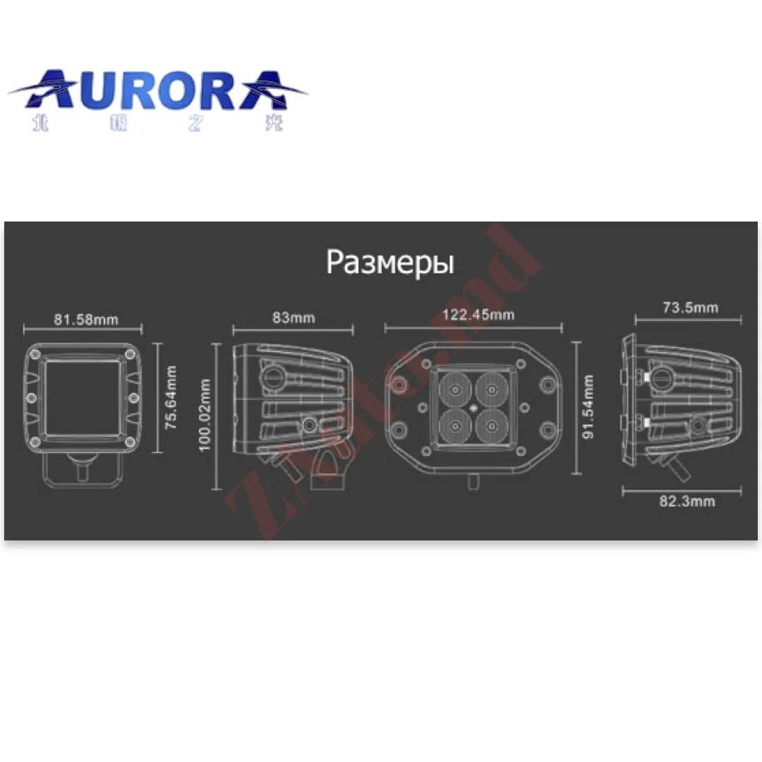 Врезная светодиодная фара Aurora ALO-E-2-E4T thumbnail 2